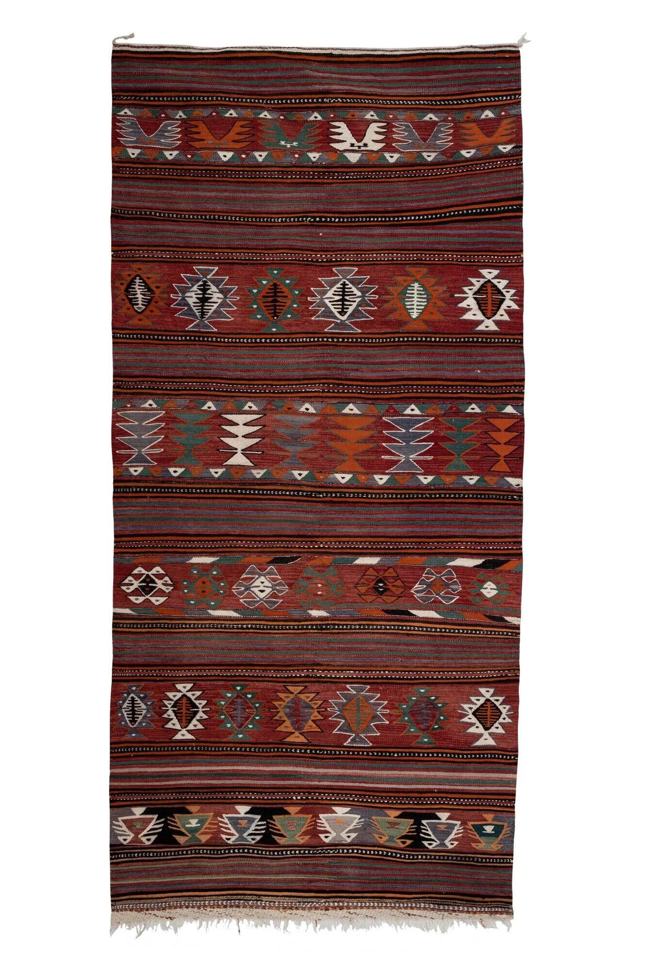 Vintage Turkish hallway rug 140x300 cm