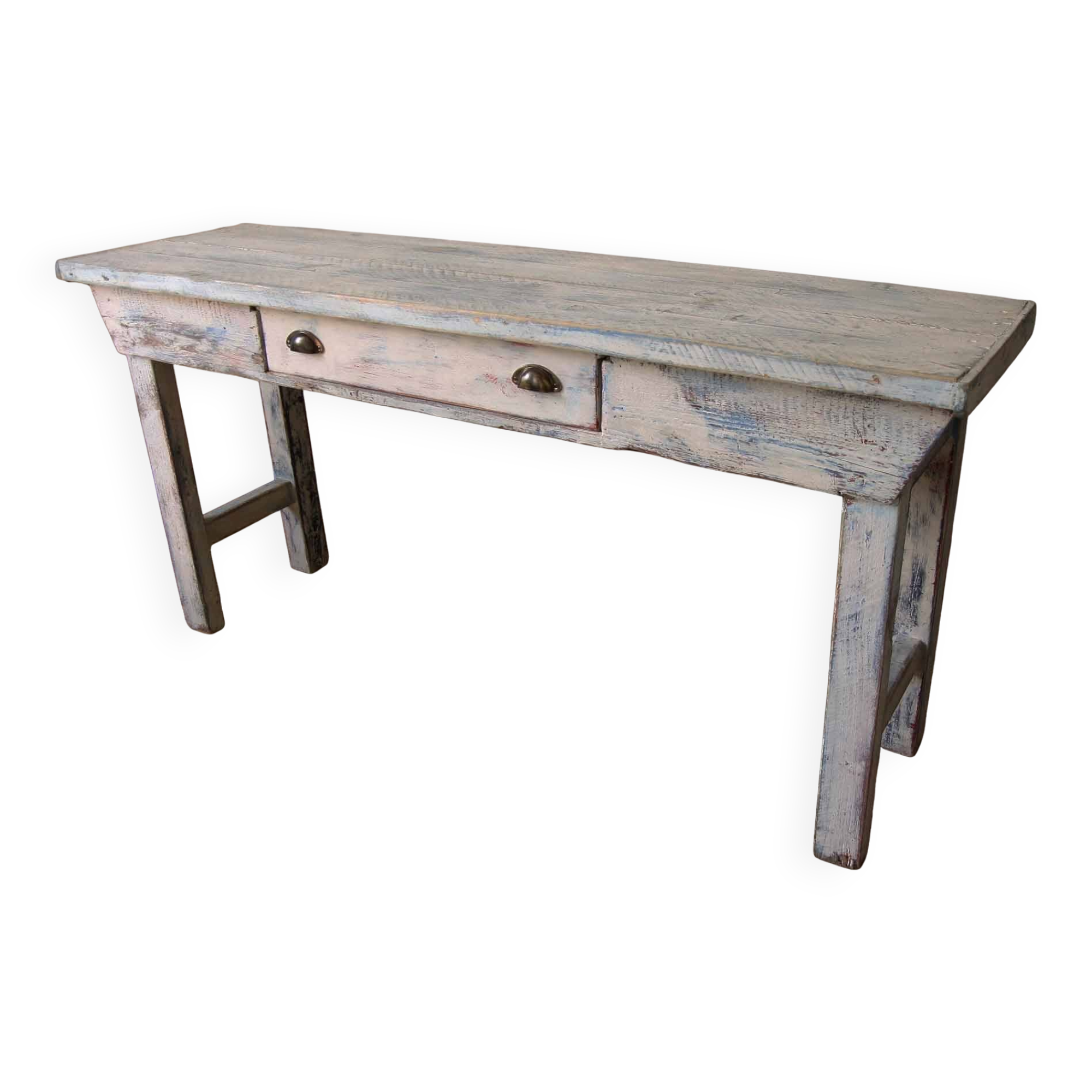 Console / patinated wooden shelf