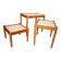 3 tables gigognes hêtre mélaminé blanc