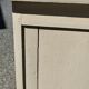 Small Parisian sideboard with one drawer and two doors, white lacquered