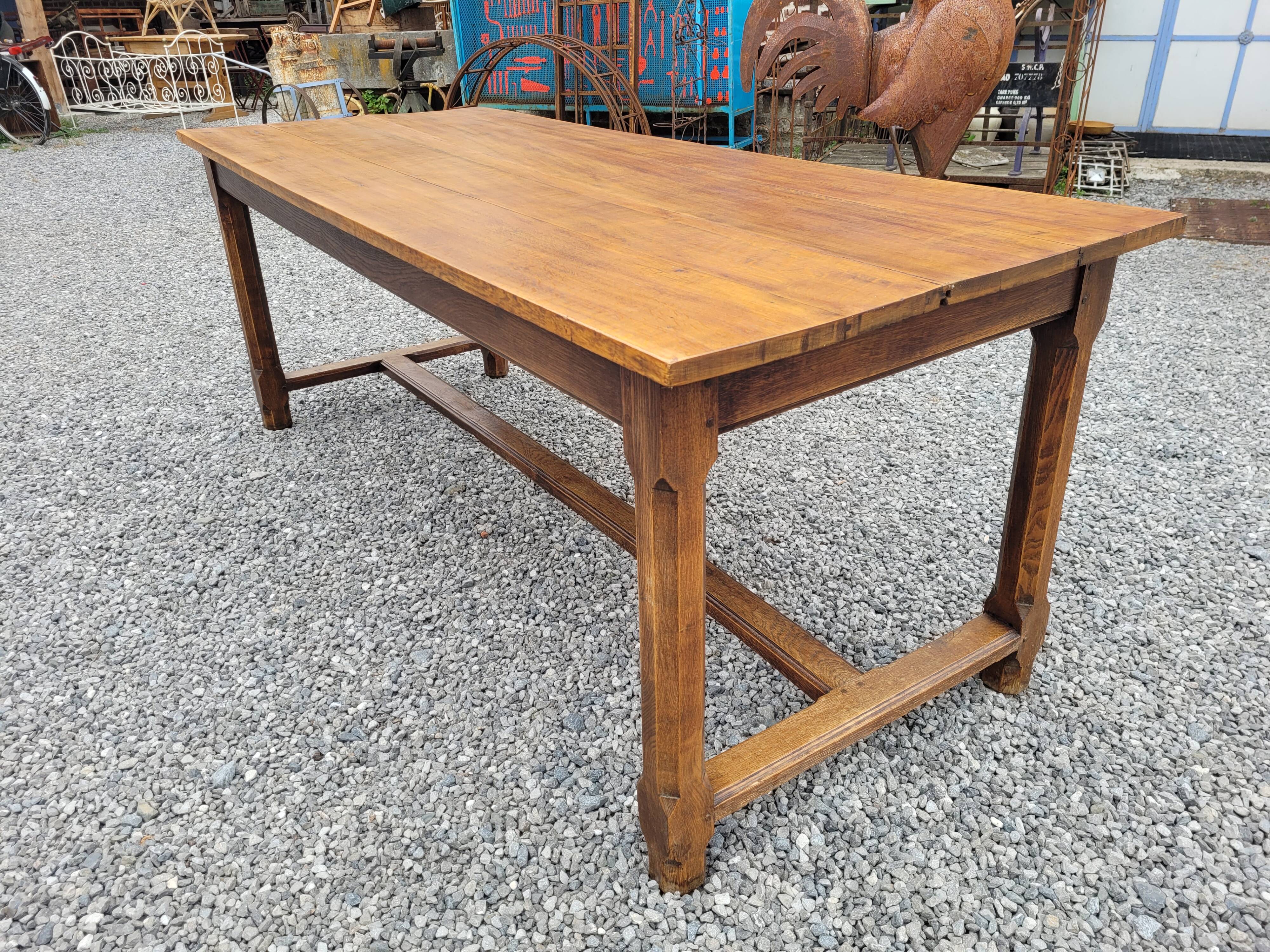 Old farmhouse table in solid oak 200×80cms