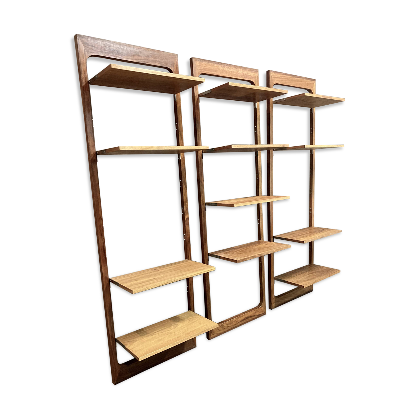 Set of three modular Scandinavian design shelves 1960.