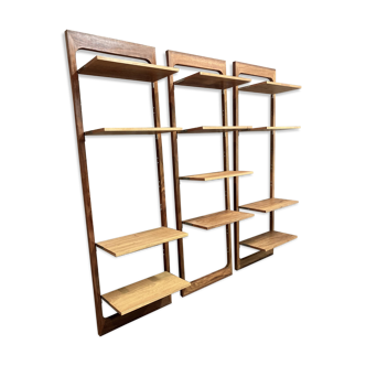 Set of three modular Scandinavian design shelves 1960.