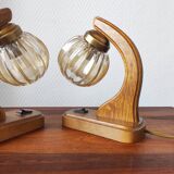 Paire de lampes 1970 style scandinave