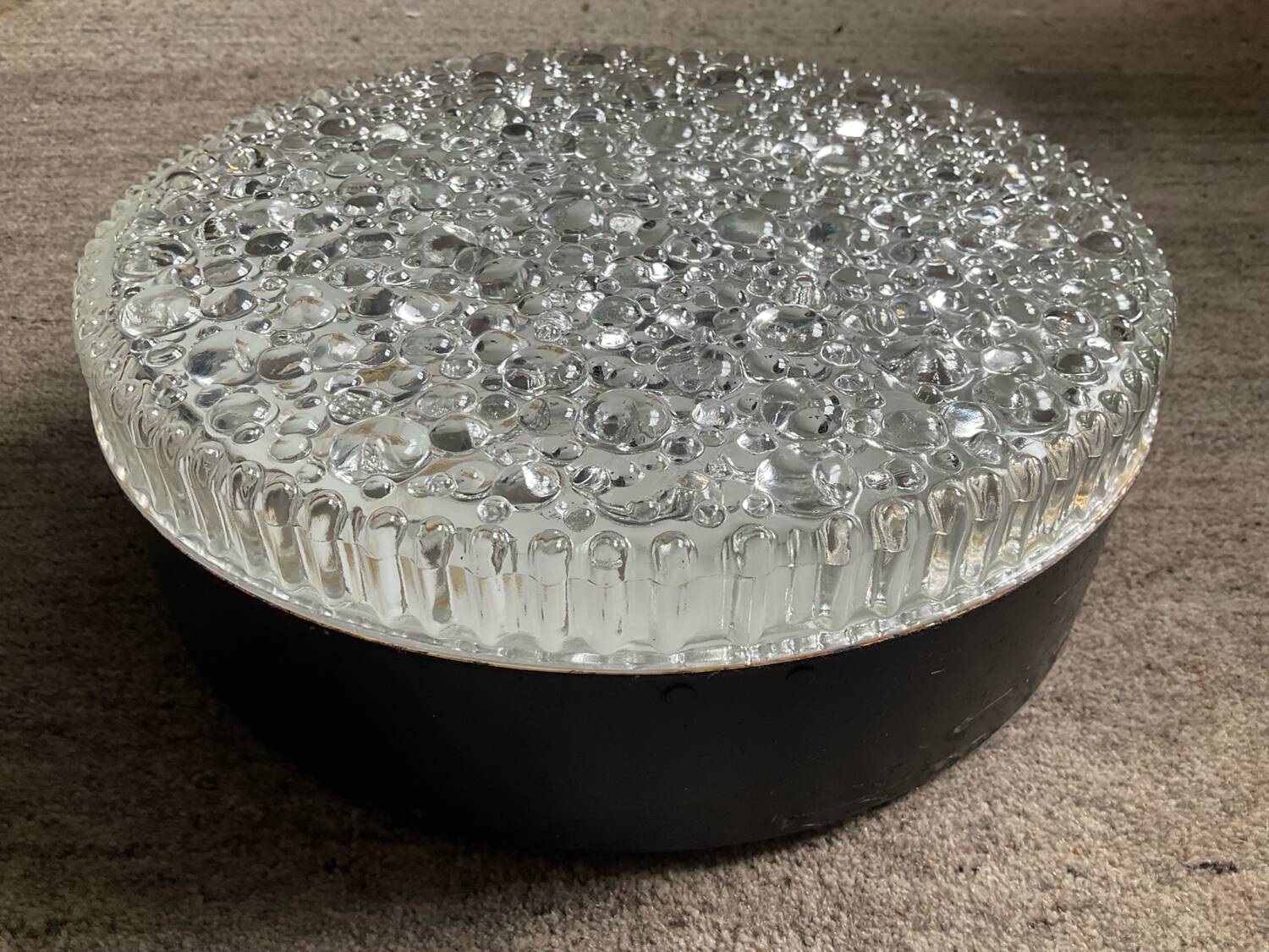 Vintage glass wall light 30cm from the 70s