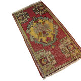 VINTAGE TURKISH PASTEL MINI RUG , 102 x 53 CM