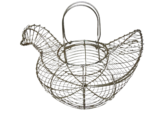 Egg basket wire chicken casserole
