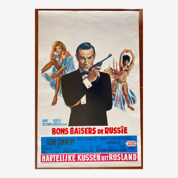 Affiche cinéma "Bons baisers de Russie" James Bond, Sean Connery 70's