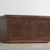 Antique solid wood trunk dated 1836 #13