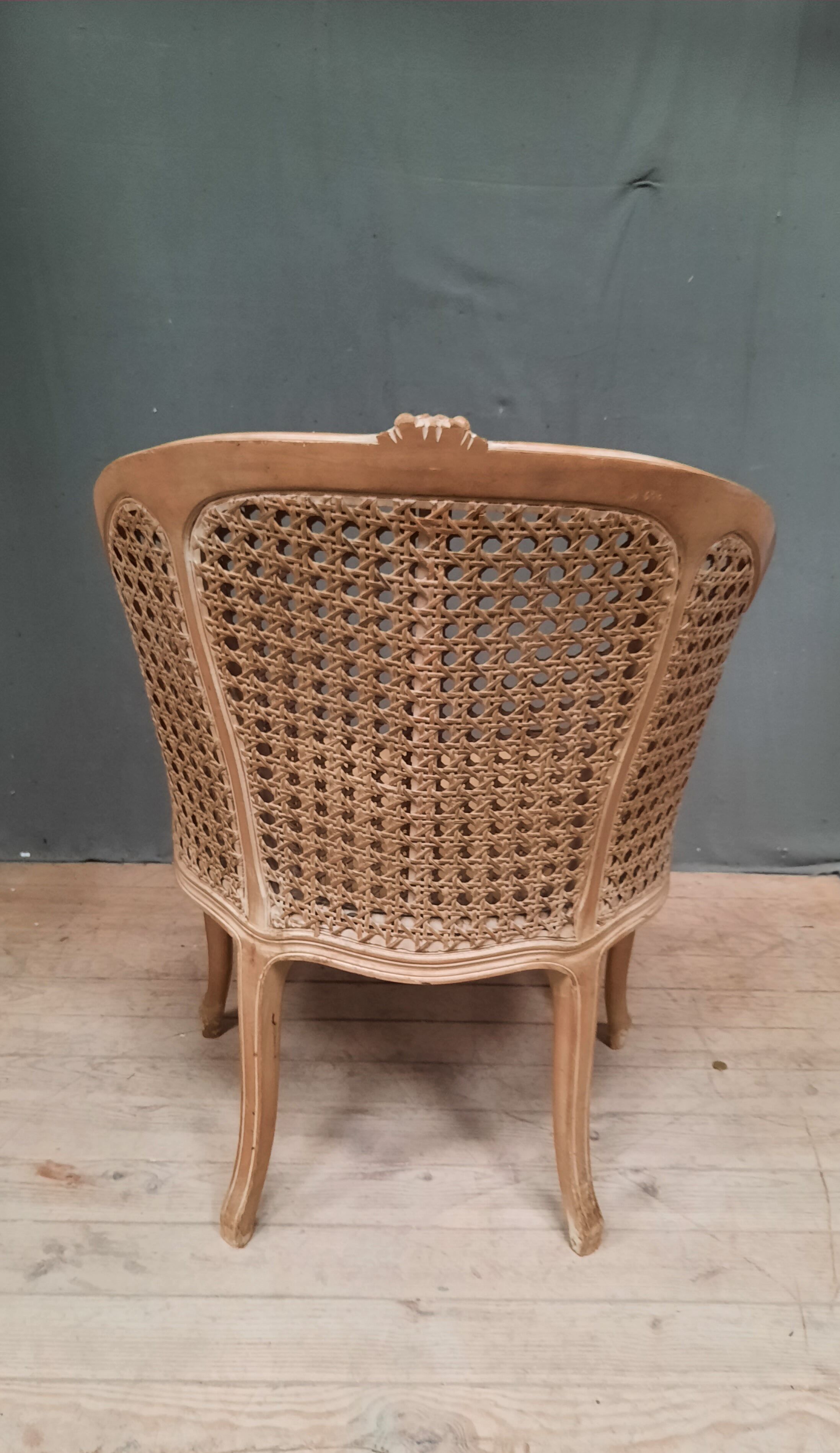 Louis XV style canned armchair