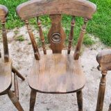 Set of 4 mountain style chairs from the 60s in beech