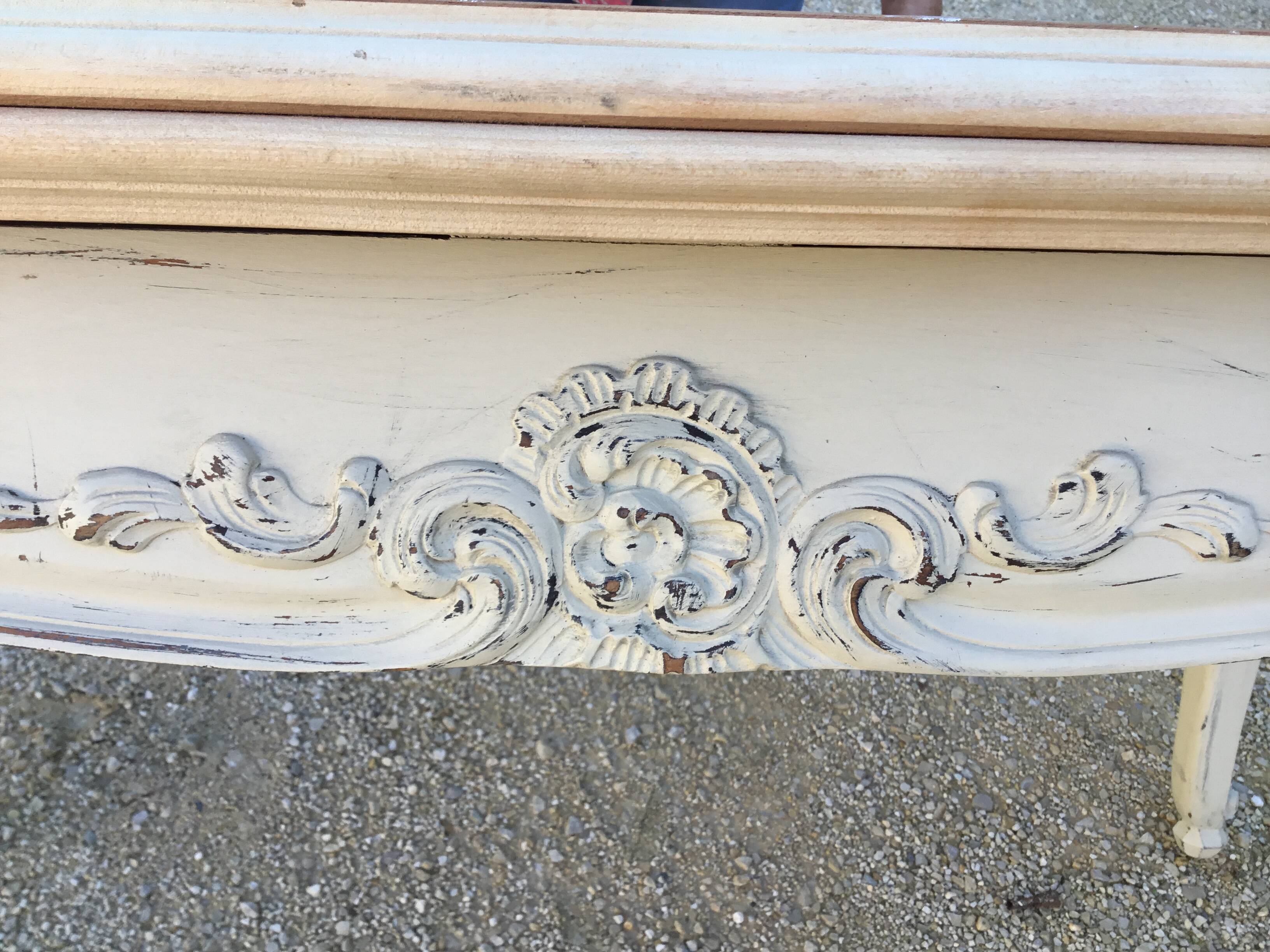 Louis XV style table from the 1950s/60s, stripped and patinated
