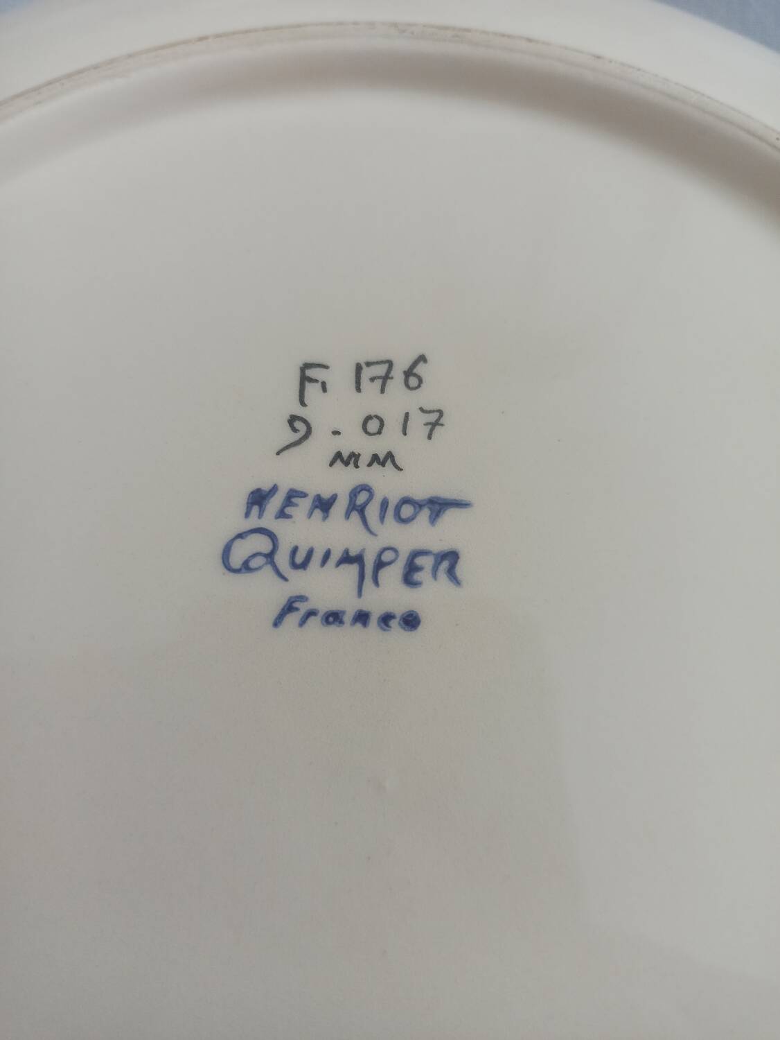 Assiette Henriot Quimper