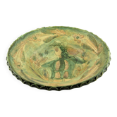 Hollow bowl in stoneware – Scalloped edge – Woman & flowers Françoise CHEDEVILLE