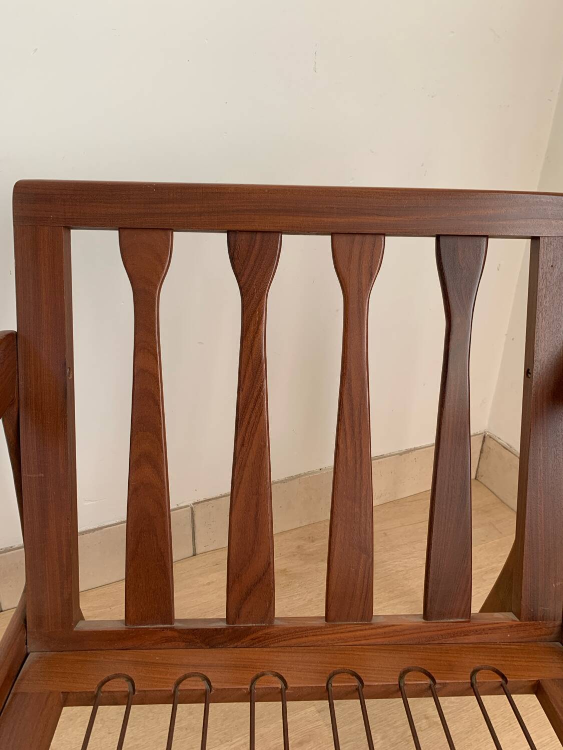 Scandinavian armchair in solid teak