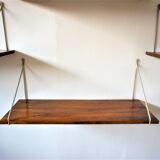 Series of 6 modular shelves in exotic wood
