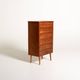 Scandinavian tall chest of six drawers