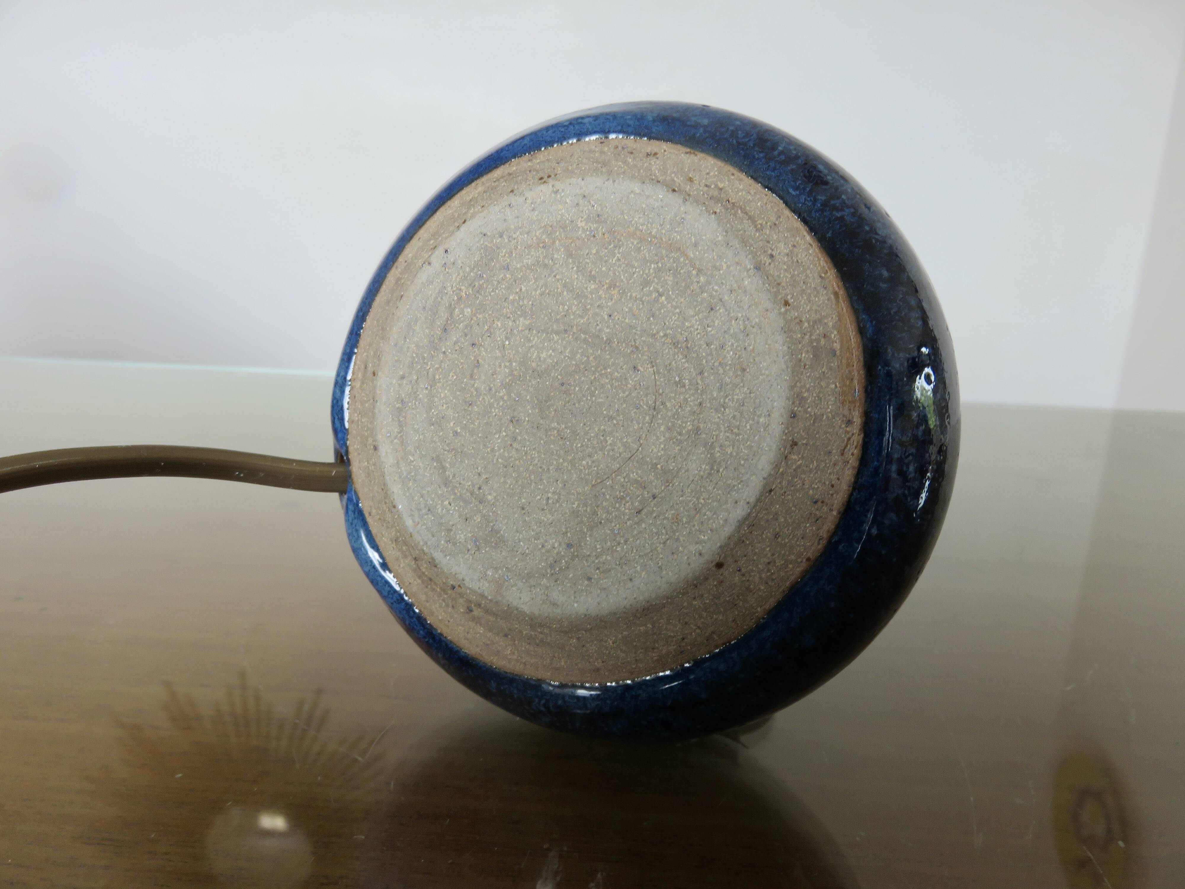 Small glazed stoneware lamp, 1960