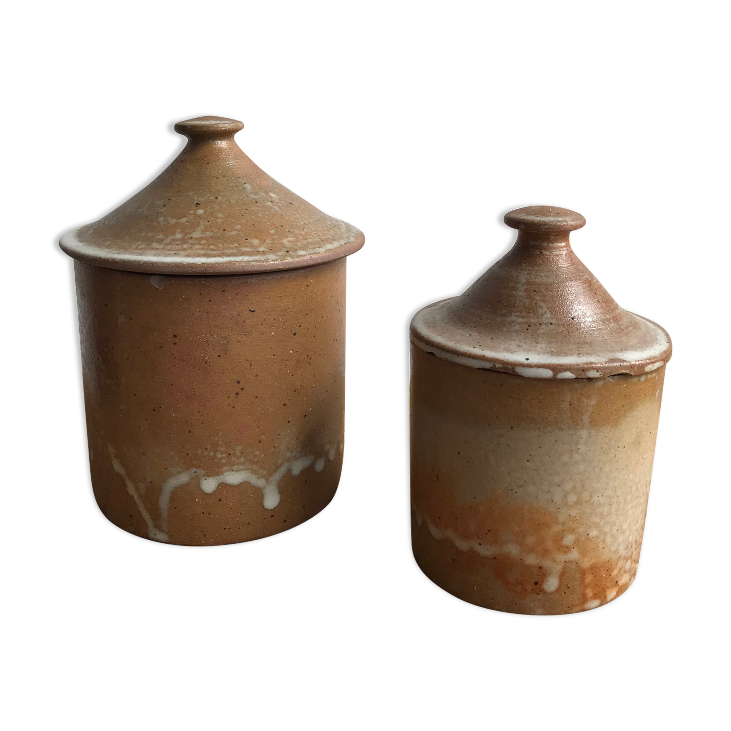 Duo of ceramic pots