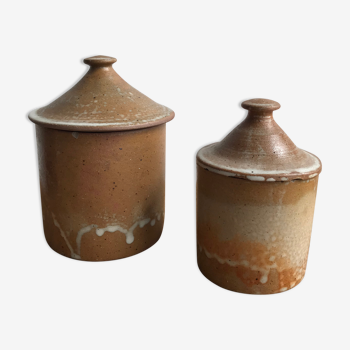 Duo of ceramic pots