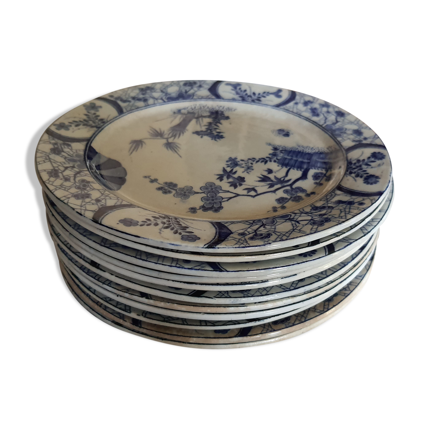 Creil montereau Japan plates