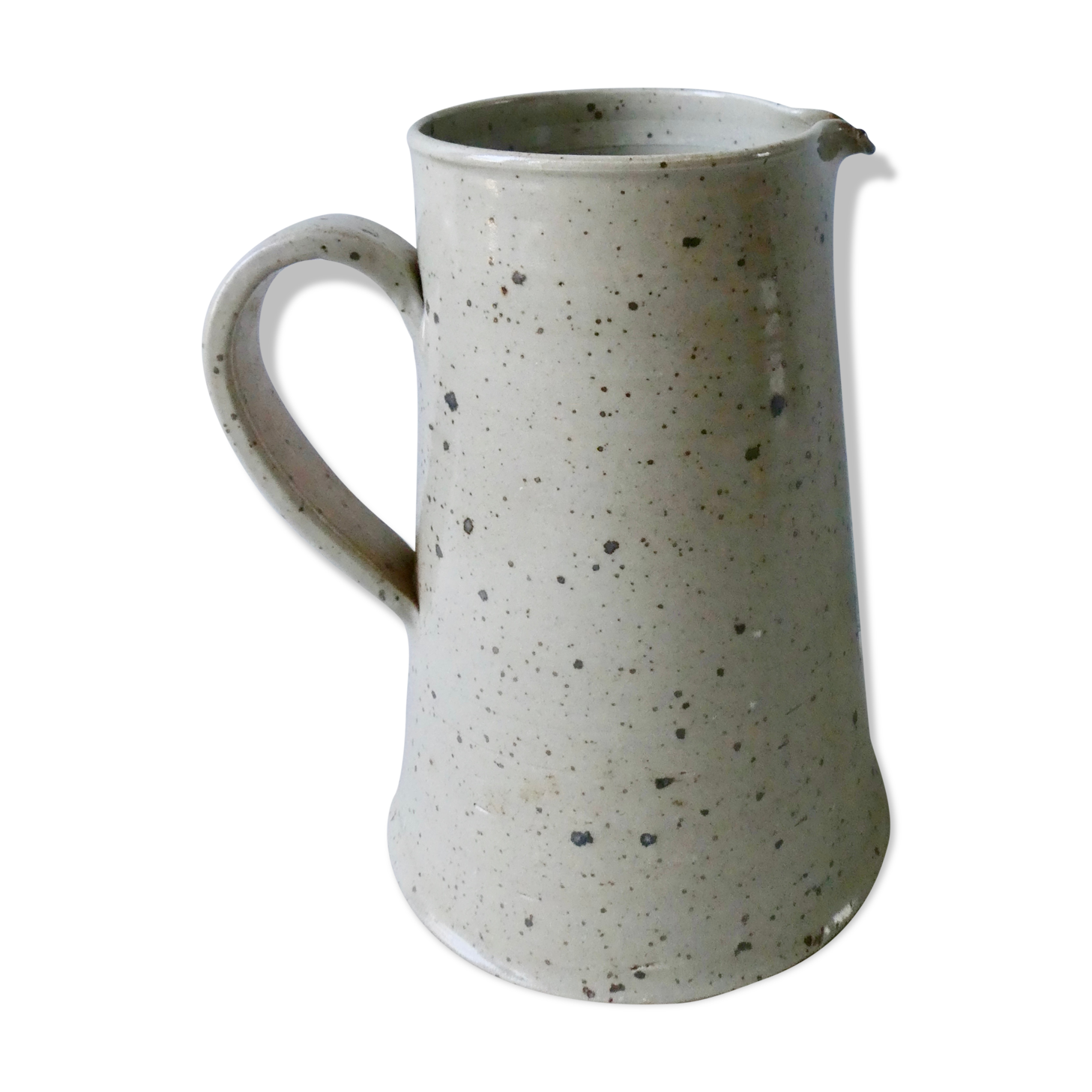 Sandstone pitcher, signed, 70-80s