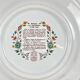 Set of 8 flat plates Gien model Rouen Sainfoin, 1990