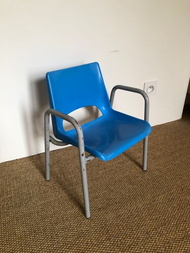 Vintage blue school chair