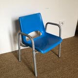 Vintage blue school chair