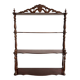 Large Napoleon III shelf in turned wood with a pediment.