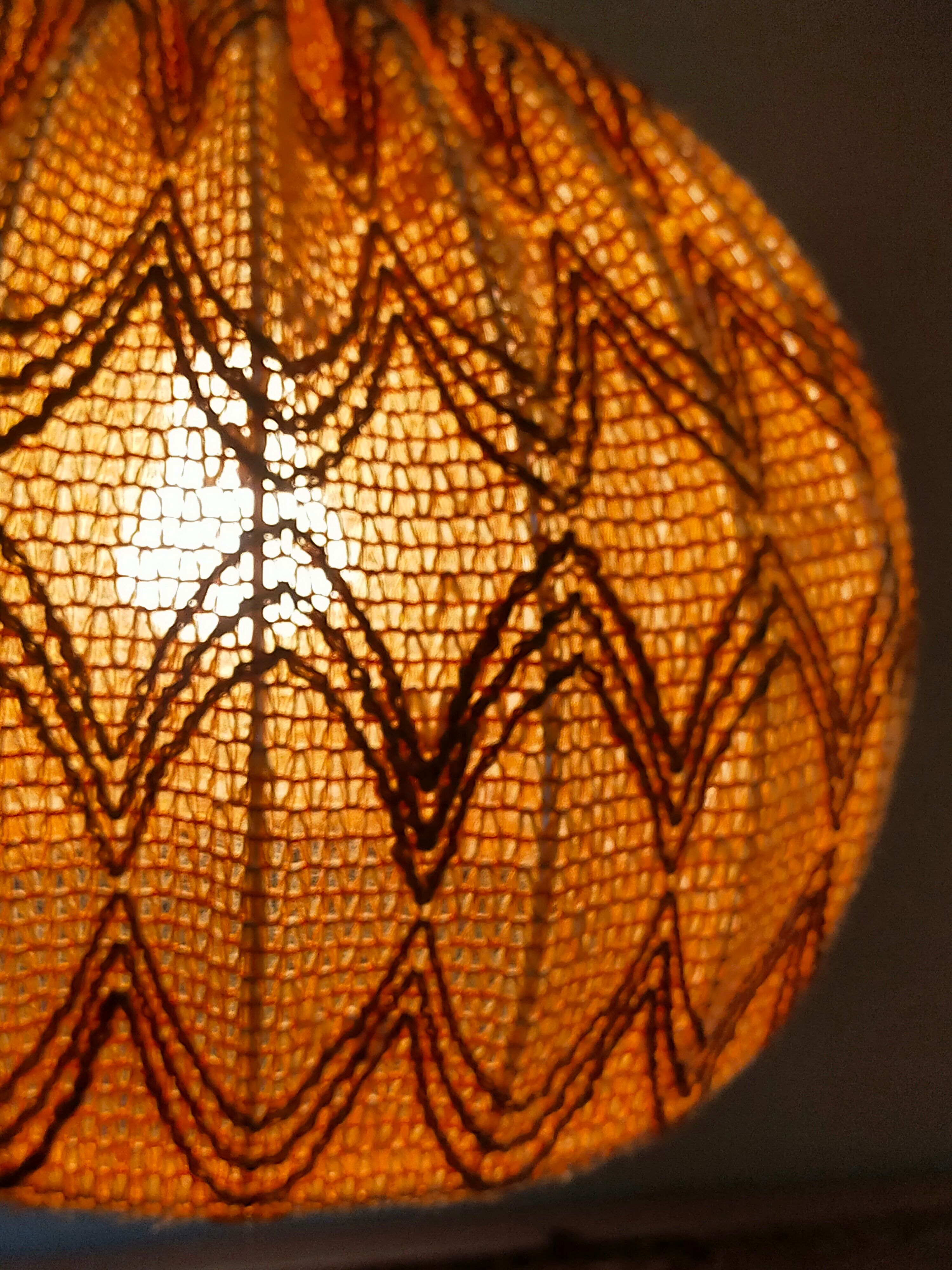 Vintage knit lampshade pendant lamp