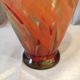 Vintage vase orange twist red and yellow