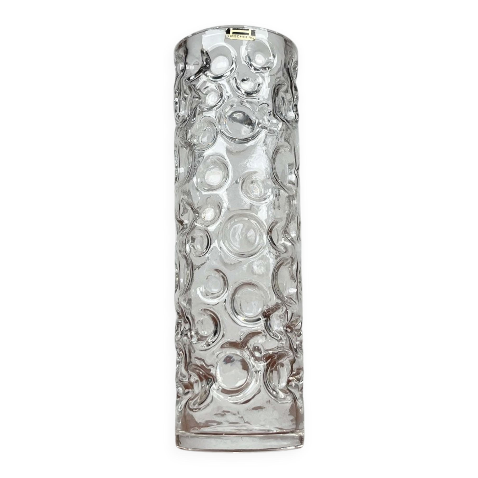 Mid-Century Modern Space Age Bubble Glass Vase by Wilhelm Braun-Feldweg for Hirschberg, Germany, 1960s