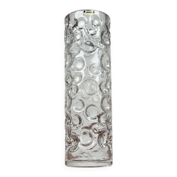 Mid-Century Modern Space Age Bubble Glass Vase by Wilhelm Braun-Feldweg for Hirschberg, Germany, 1960s