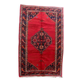 Handmade vintage Persian Hamadan rug 136cm x 210cm, 1960s