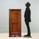 Corner cabinet in walnut, Italy, late 19th century