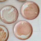 Set of 9 stoneware dessert plates