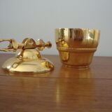 Sugar bowl and its vintage crab claw in gilded metal (2 hallmarks) vermeil or gold plated?