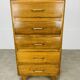 Commode chiffonnier pied compas, années 50, bois