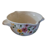 Round gravy boat with 2 handles in Sarreguemines earthenware, Anita decor