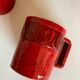 Set of 6 mugs in glazed earth Bitossi Italy 1960