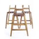 Large Vintage Bar Stool In Wood & Leather, Czechoslovakia 1950s