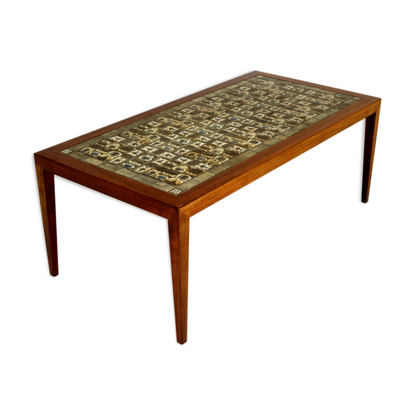 Coffee table, Severin Hansen for Haslev M-belfabrikk Royal Copenhagen, Denmark, 1960