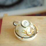 Cup and saucer from the workshop model Keraluc G6 Quimper