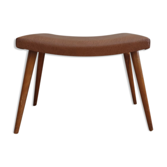 Repose-pieds scandinave en teck