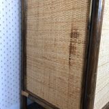 Vintage woven rattan sideboard