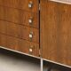 Vintage sideboard by Luigi Bartolini in rosewood and chrome metal, 1960