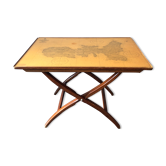 Table pliante de bateau en acajou