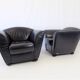 Cor zelda set of 2 leather armchairs by peter maly