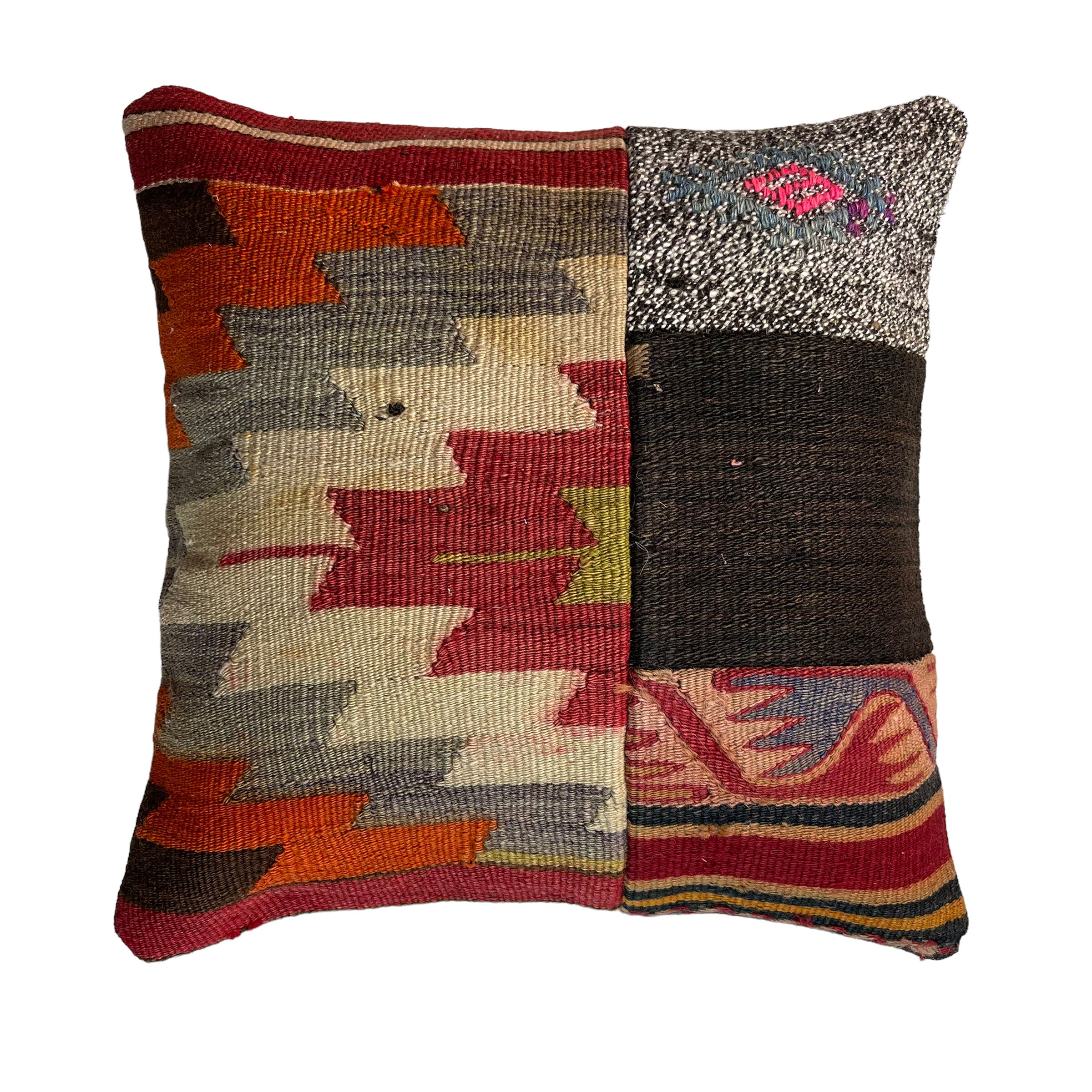 Vintage turkish kilim cushion cover 40 x 40 cm
